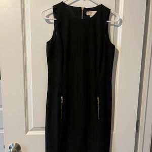 MICHAEL Michael Kors shift dress size 4 black, gold accents with liner- classy